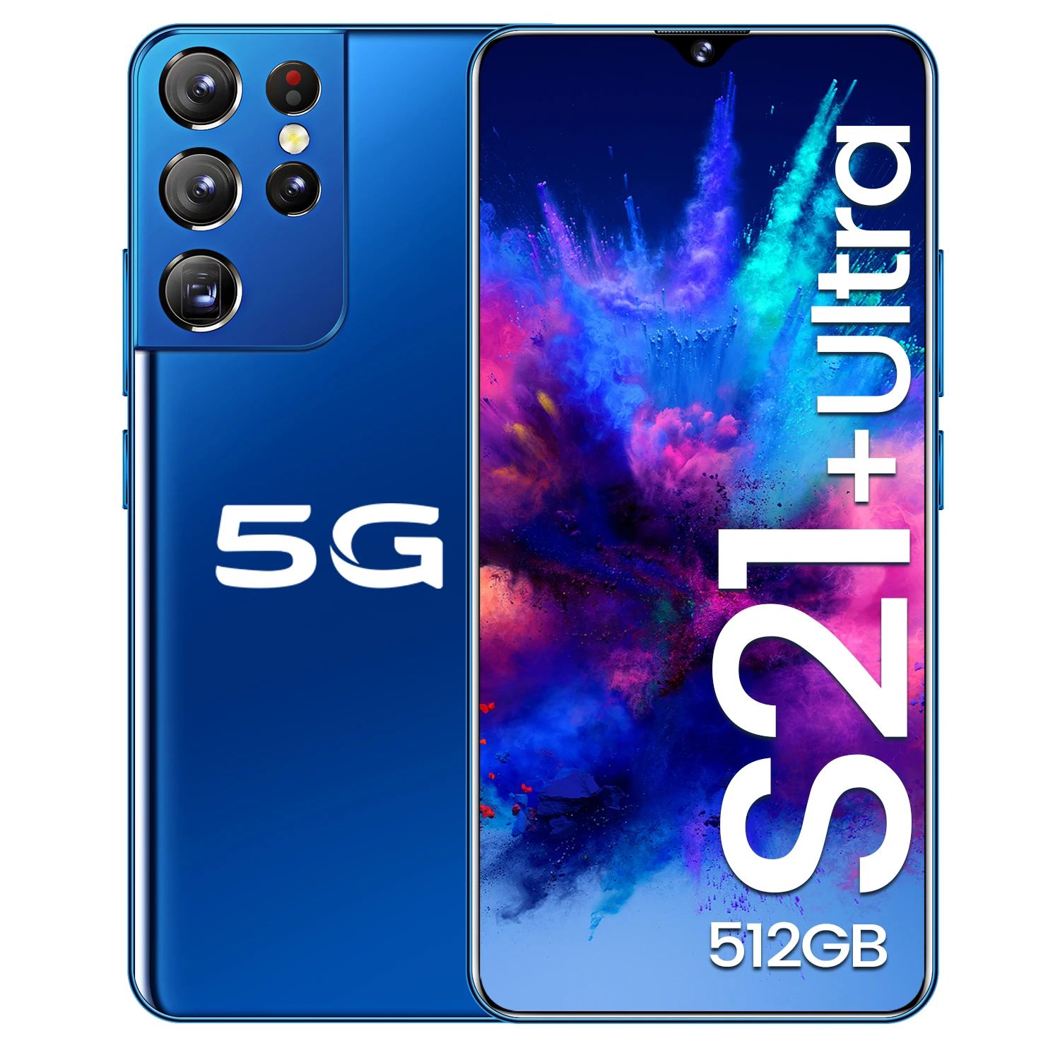 

Hot Selling S21+ ULTRA original 12gb+512gb 16MP+32MP face unlock full Display Android 10.0 Cell Phone Smart Mobile Phone, Black blue gold