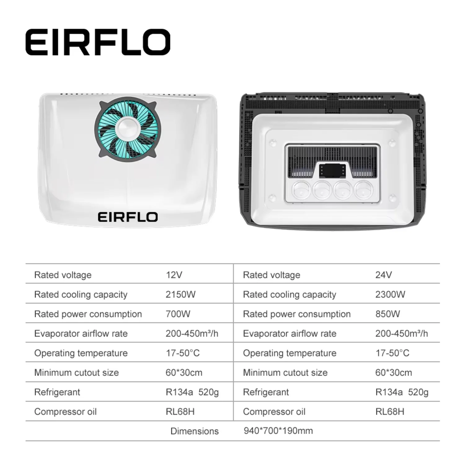 Rooftop All-in-one Air Conditioner, 12V/24V, 800W, 2300W - detail 2