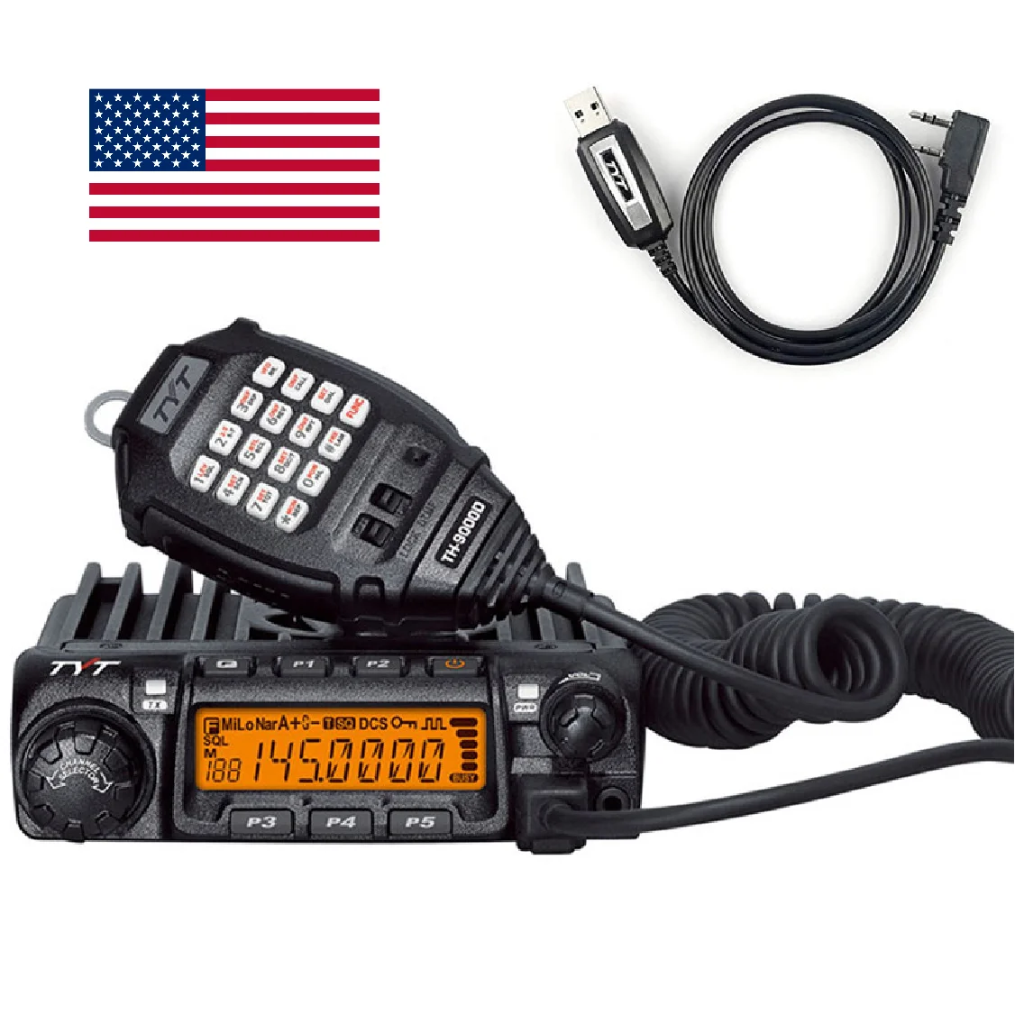

TYT Mobile TH-9000D Upgraded VOX Noise Reduction Single Band Transceiver Amateur Radio w/ Programming Cable