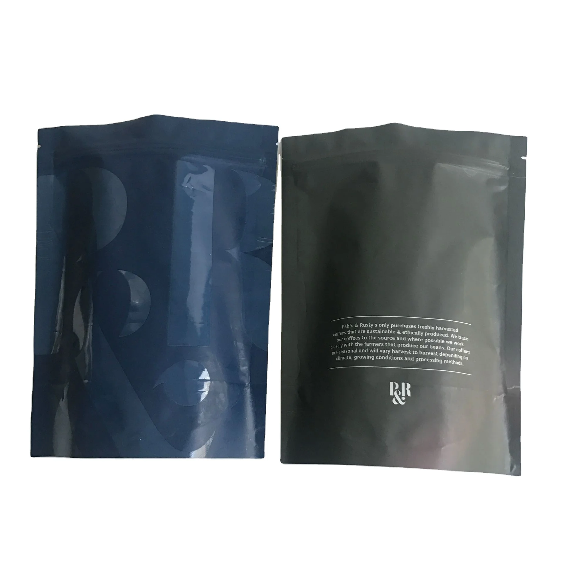 

Laminated Material Material Flat bottom ziplock bag aluminium foil bag for coffee packaging