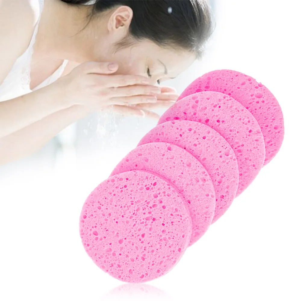 

Free Sample Wholesale Round Soft Remover Reusable Clean Face Wash Facial Cleansing Sponge Exfoliant Makeup Removing Sponge