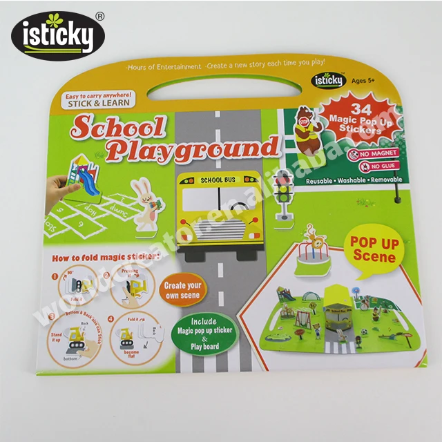 
Free sample wholesale waterproof design custom printing pop up books sticker 