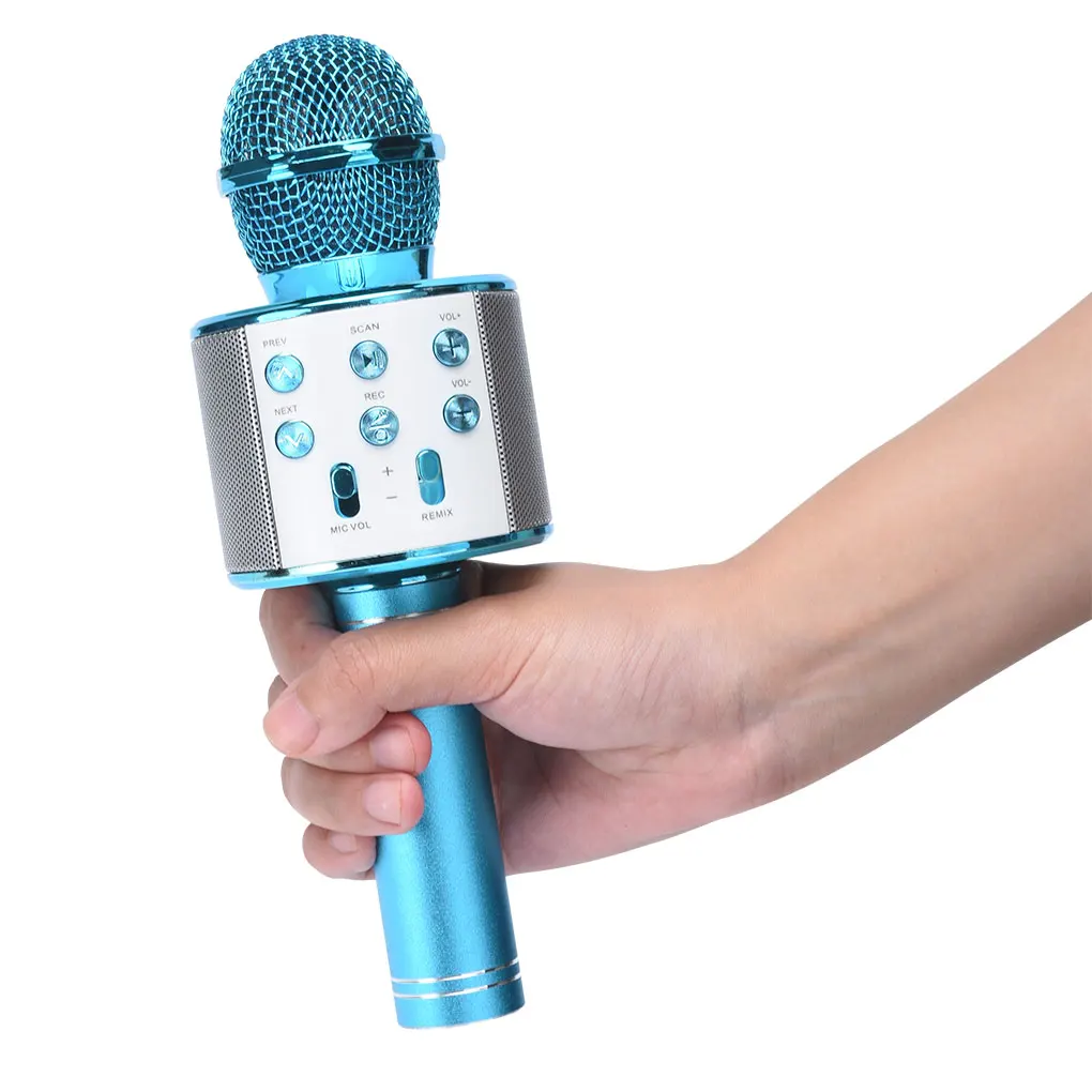 

NEW WS858 Portable Bluetooth Karaoke Microphone Wireless Professional Speaker Home KTV Handheld Microphone