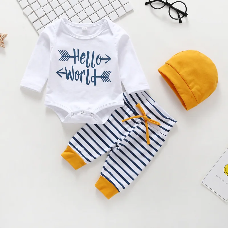

Wholesale Newborn Baby Clothes Pants Newborn Suit Wear Cotton Baby Boys Clothes Set For Toddler