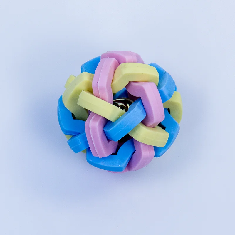 

New arrival 2021 puzzle pet toys colorful vocal toys rubber dog chew ball