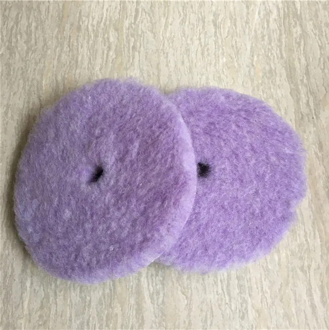 

Factory selling wool car buffing refill genuine wool pads With Purple Wool