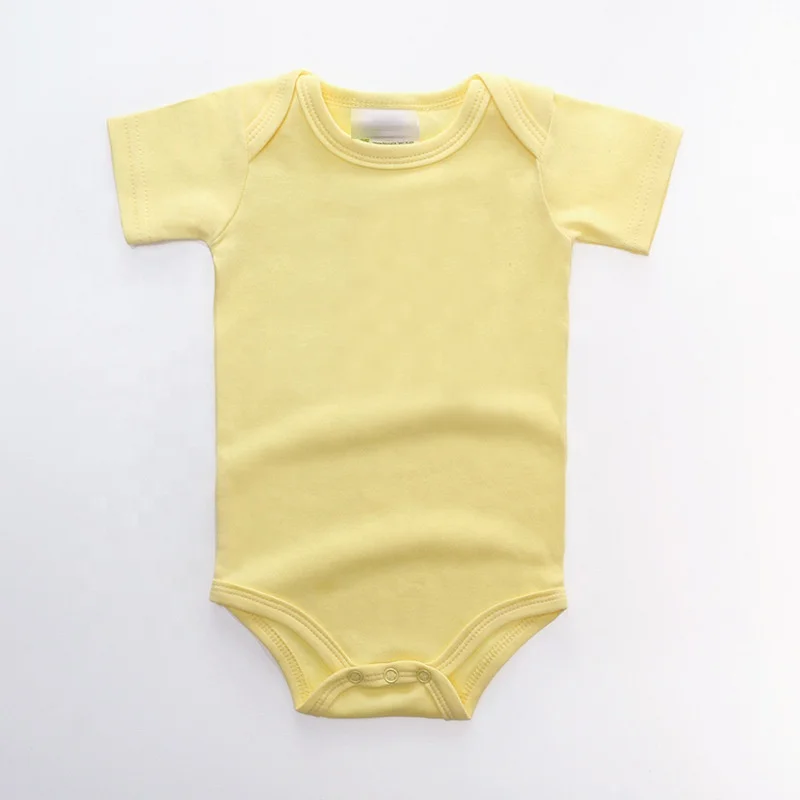 wholesale custom Baby 100% cotton Short Sleeve Bodysuit Onesies