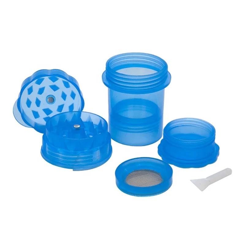

New Style Plastic Detachable Herb Grinder, Black/orange/blue/green