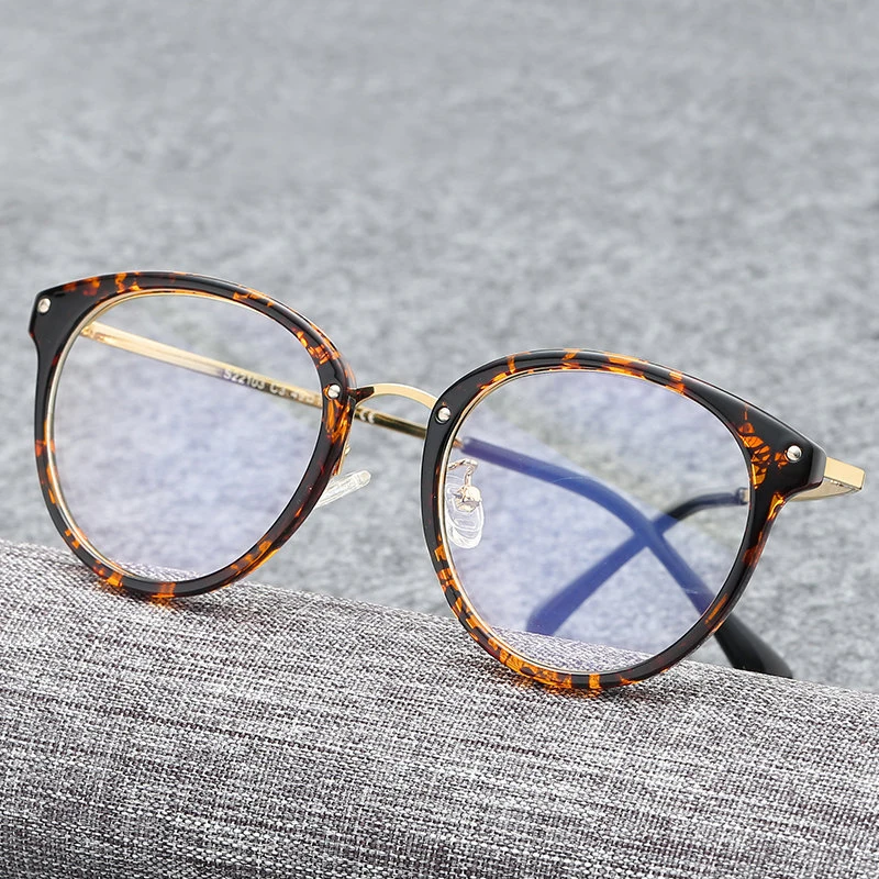 

2021 New Man Computer Women Metal Frame Spectacle Eyeglasses Frames Optical Anti Blue Light Blocking Glasses
