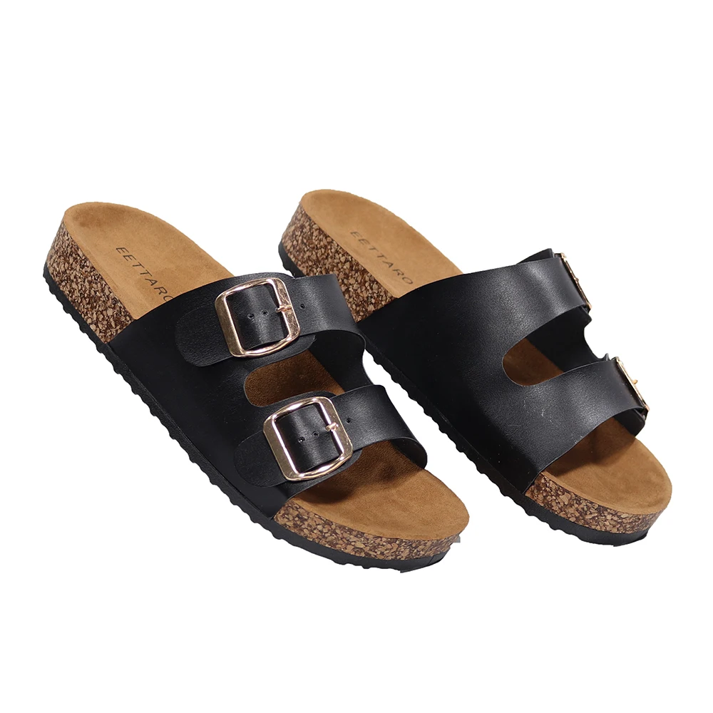 

2021 High Quality Trendy Leather Heels Shoes Beach Bedroom Indoor Sandals Slippers for Women, Picture