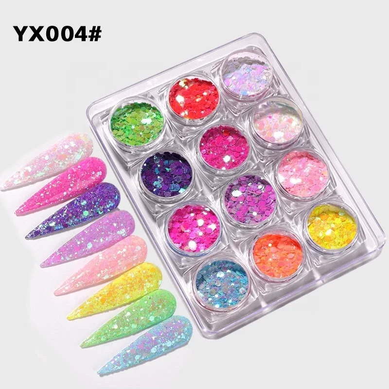 

NEW Wholesslae Nail Art Decorations Decal Laser Colorful Mermaid Nail Art Glitter