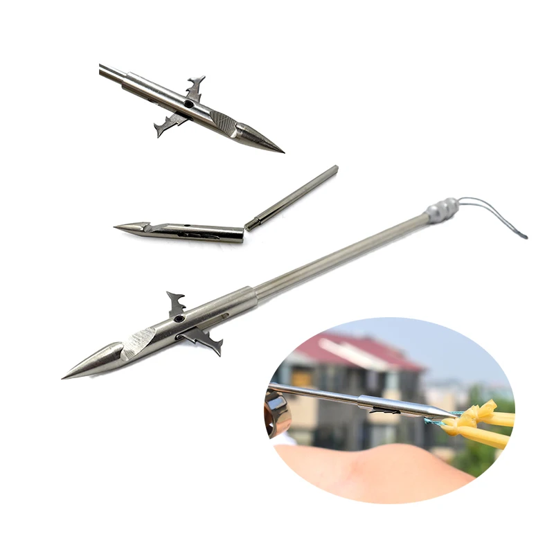 

Wholesale Archery Stainless Steel Fishing Arrow Dart Hunting Fish Dart Slingshot Bow and Arrow Fishing