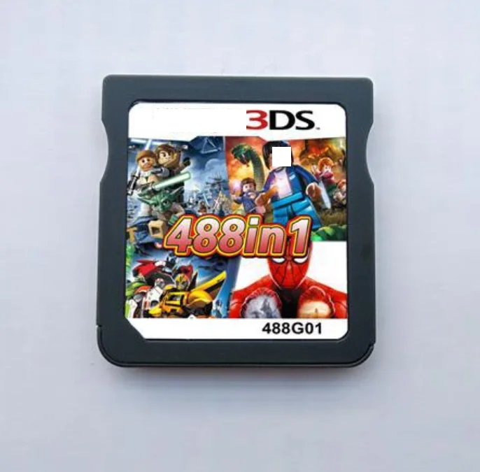 

208 in 1 500 in 1 488 in 1 520 in 1 game cartridge pokemon spider man super mario for DS cards Multicart, Colorful