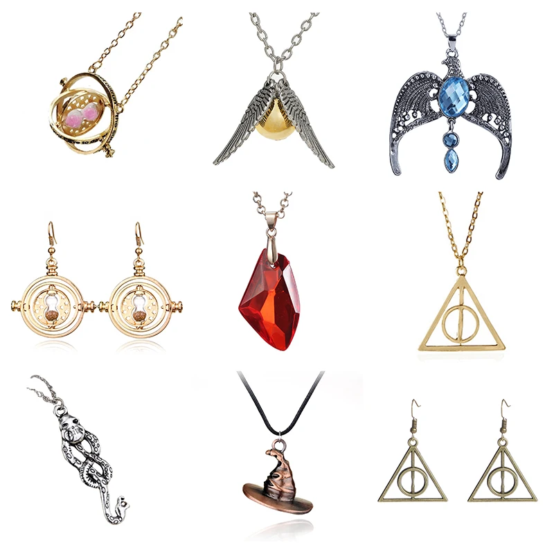 

New Style Harry Vintage Antique Gold Silver Color Alloy Crystal Sweater Chain Jewelry Necklaces for Women Men, Pictures