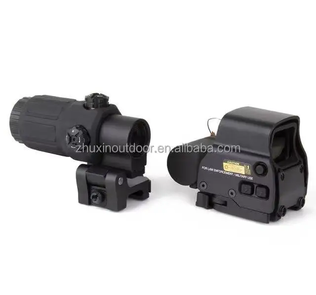 

Tactical 558 Collimator Holographic Sight Red Dot Optic Sight Reflex Sight for Shotgun with G33 Magnifier for Airsoft&Softair, Matte black