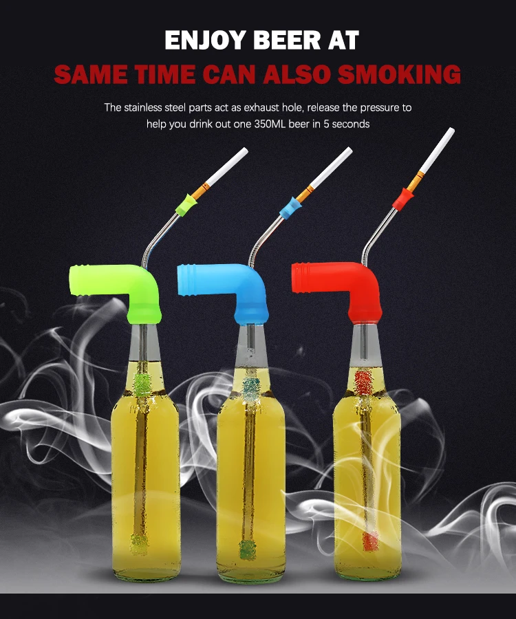 Custom Color Beer Snorkel,Bottle Beer Bong,Bong For Beer Buy Beer