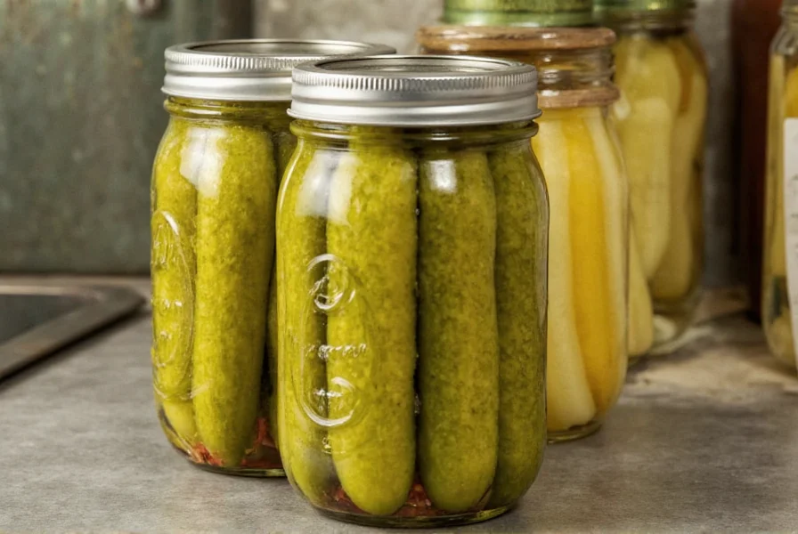 Assorted Pickled Vegetables in Jars
