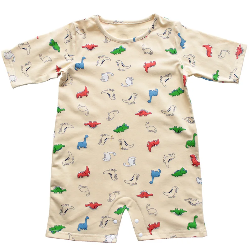 

Boys and girls one-piece pajamas baby pure cotton spring and summer baby home clothes