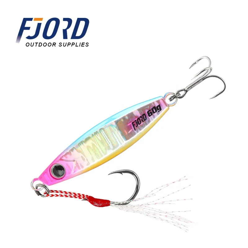 

FJORD Wholesale Lead Fishing Lures Metal Lure Jig 40g 60g 80g Saltwater Jigging Lure with Hooks