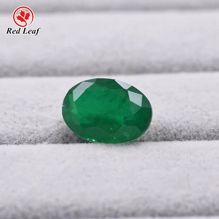 

Redleaf Columbia emerald green Precious loose gemstone Tourmaline Emerald green oval cut 8*10mm Columbia Emerald fusion stone