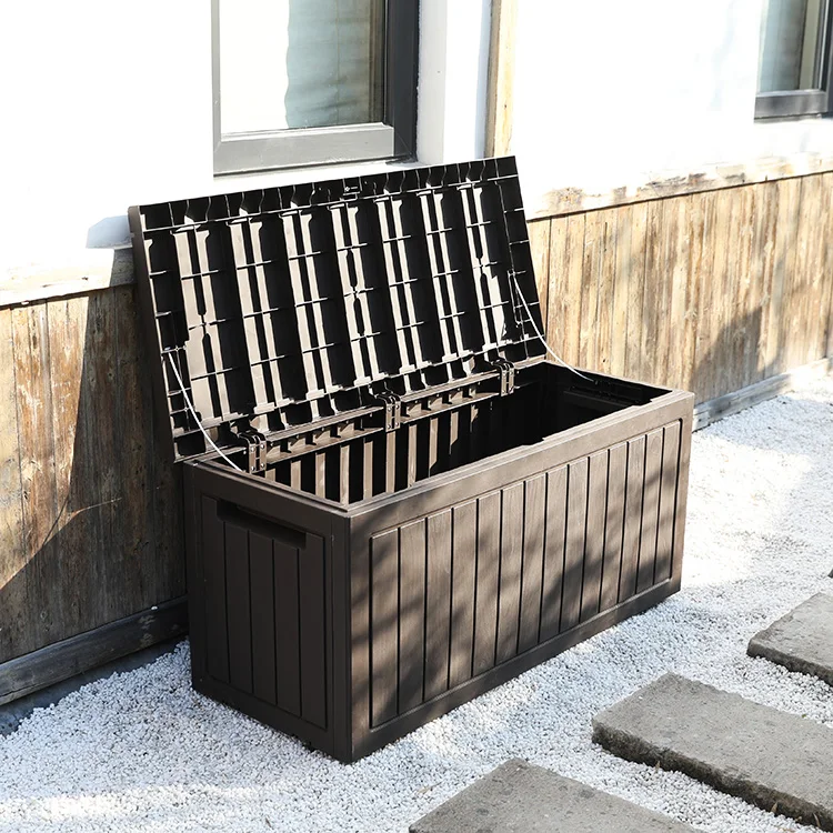 

75 Gal Waterproof Patio Bench Outdoor Plastic Garden Storage Deck Box