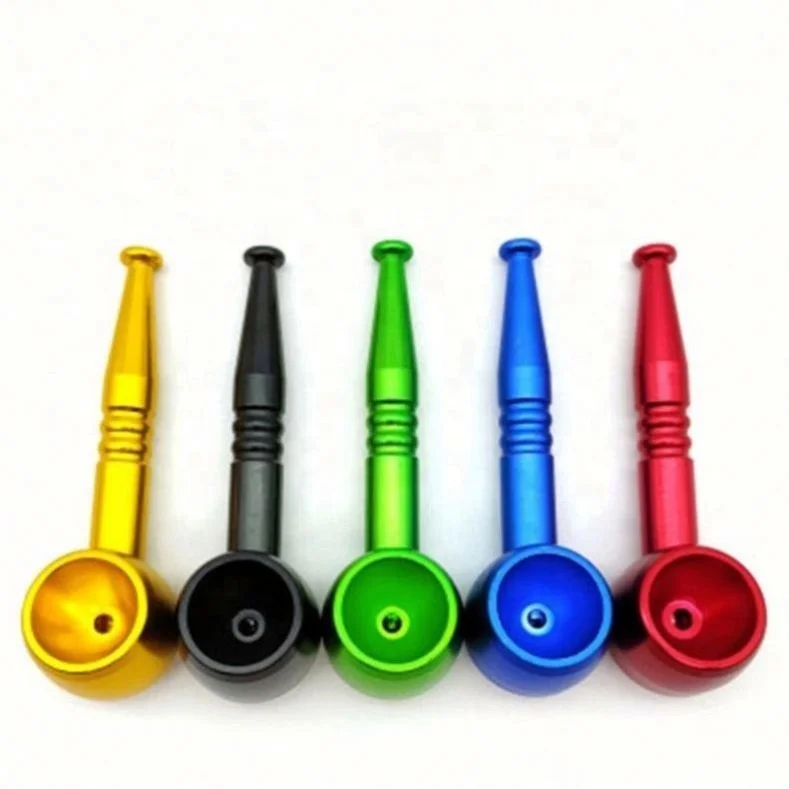 

Metal Portable Multicolor Smoking Pipe Aluminum Alloys Detachable Fashionable Weed, Gold/green/red/blue/black