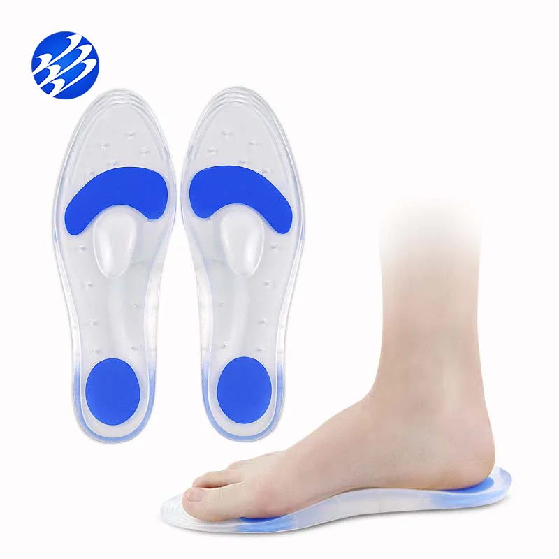 

Medical Silicone Gel Orthopedic Insoles For Flat Feet Heel Pain Plantar Fasciitis, Blue