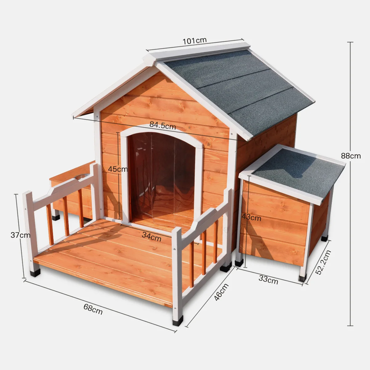 Gro e Hund Haus Solide Holz Im Freien Holz Hundeh tte Mit Feeder Und