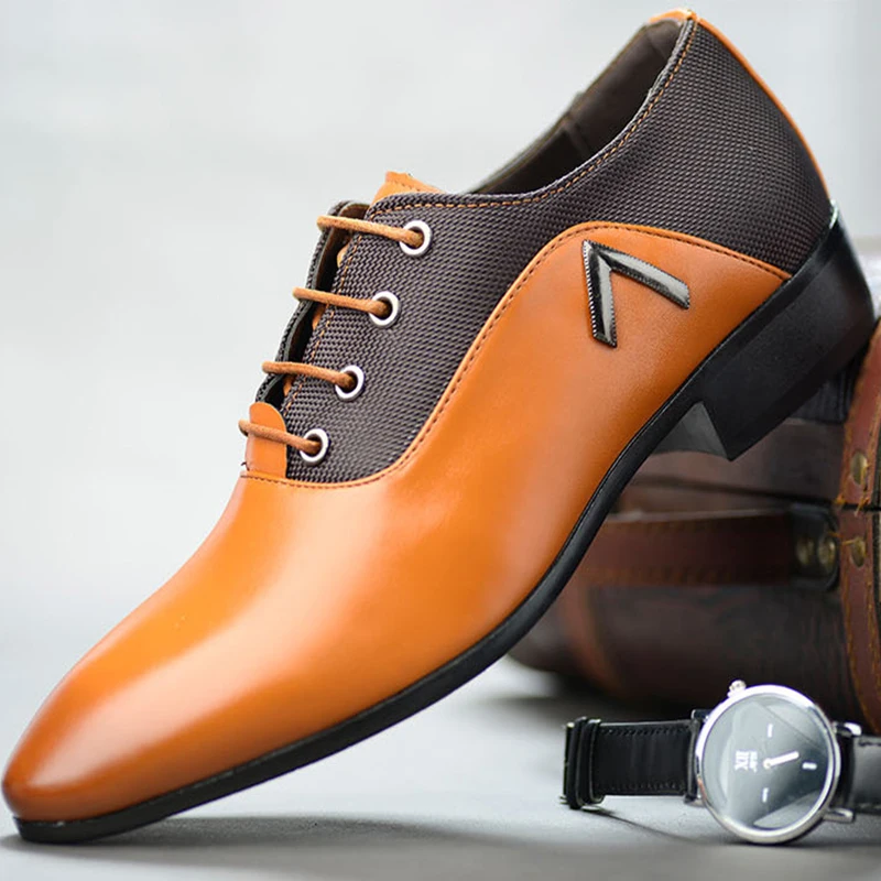 

A021 Italian Formal Yellow Low Price Shoes Mens Dress Leather Wedding Dress Man Oxford Shoes For Men Office, Black brown
