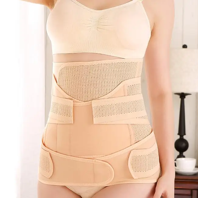 

Breathable 3 in 1 Postpartum Support Recovery Belly Wrap Waist/Pelvis Belt Body Shaper Postnatal Shapewear