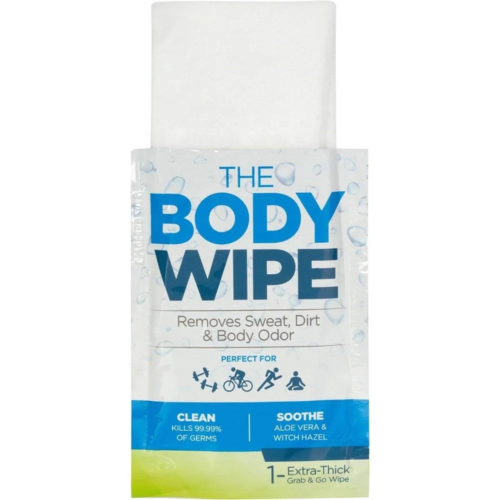 

The body wipe removes sweat,dirt and body odor
