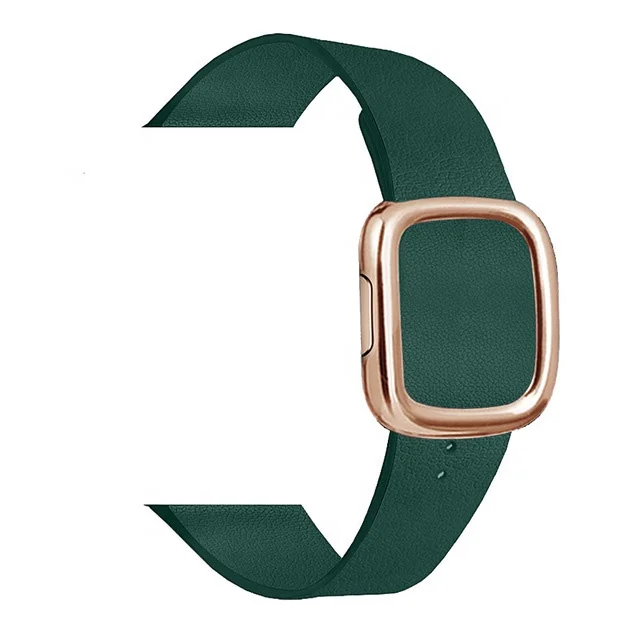 

IVANHOE Modern Buckle Strap For Apple Watch 4 5 Band 44mm 40mm For iWatch 3/2/1 42mm 38mm Genuine Leather Watchband, Multi-color optional or customized