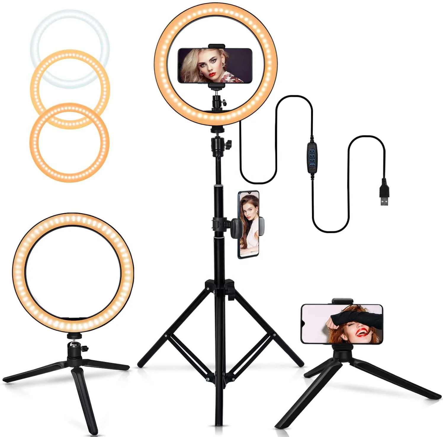 
Wholesale Beauty 10 inch Tiktok Photographic Selfie Led Ring Light With Tripod Stand For Live Stream Makeup Youtube Video 