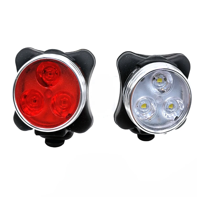 

smart rubber USB rechargeable 3 white red leds 5 light modes bicycle rear light bike back light