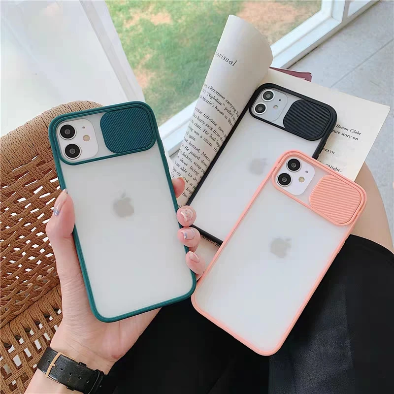 

Multiple Color Shockproof Soft TPU Sliding Design Camera Protective Back Mobile Phone Case for iPhone 12 max mini 11pro max, Custom