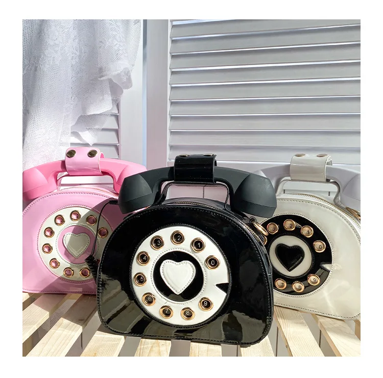 

2021 New PU material cute cartoon phone shoulder bag girls shopping purse and phone handbags, 3 colors