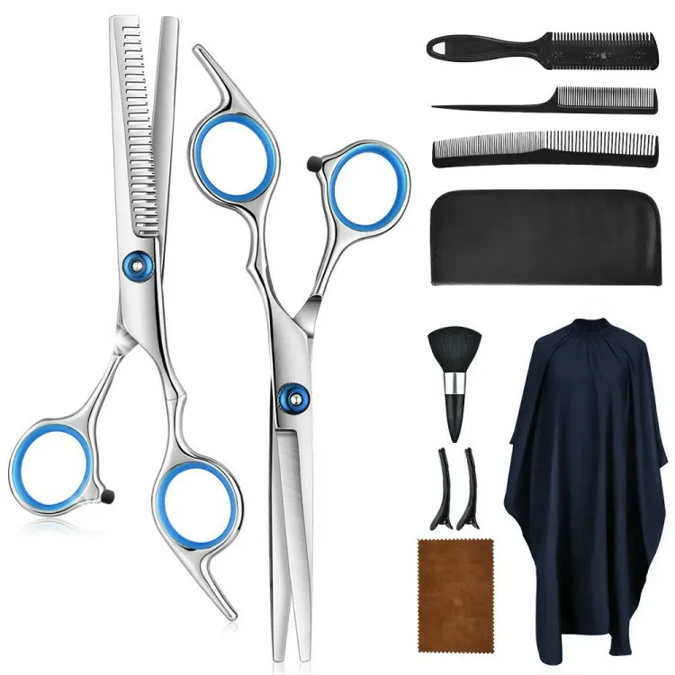 

Professional Hair Cutting Haircut Thinning Hairdressing Shears Scissors Kit for Barber Salon Home 11pcs