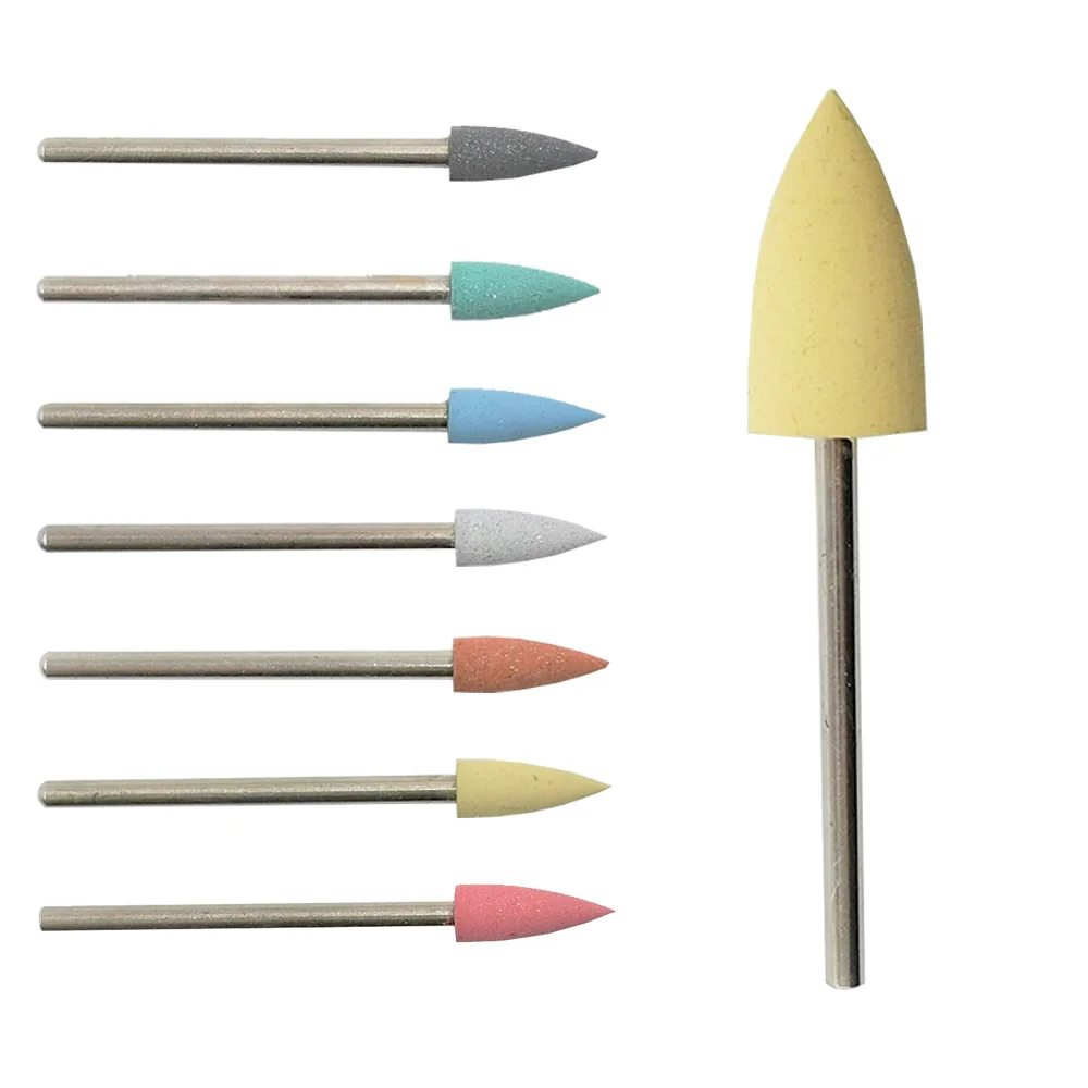 

Manicure 3/32 Nail Bits white Silicon Polisher Drill Bits Nails Milling Cutter, Yellow(xf);blue(f);pink(m);gray(c);green(c);black(xc);brown(2xc)