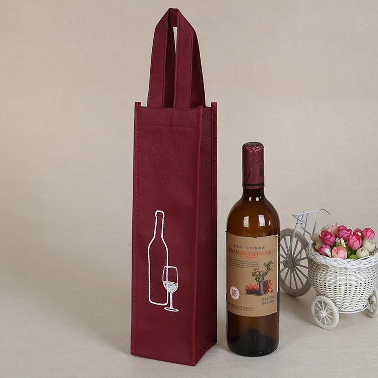 

Non Woven Bag Custom Print Wine Bag PP Gift Bag, Customized color