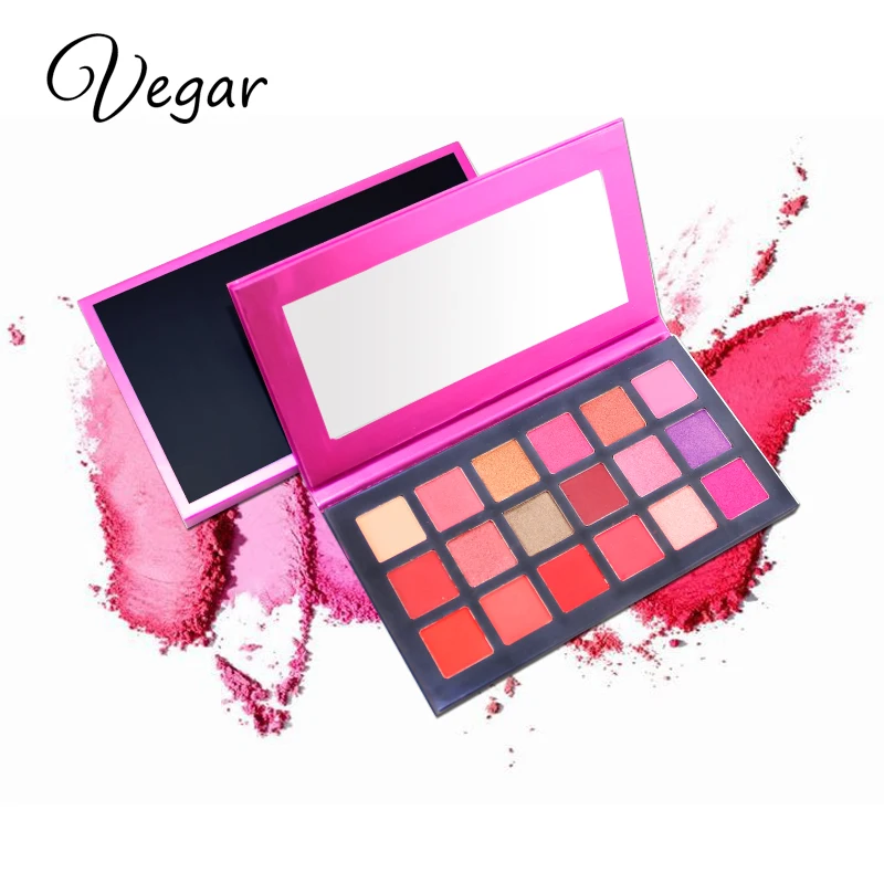 

Women makeup 18 color custom logo cheap eyeshadow palette with mirror, 18 colors