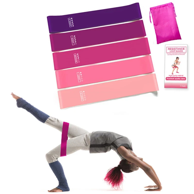 

Pink Resistance Rubber Bands Set Elastic Expander Latex Yoga Pilates Sport Exercise Fitness Equipment