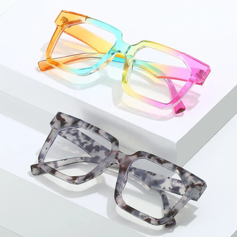 

DL Glasses Valentine Custom Classic Shade Sunglasses Rainbow Square Frame UV400 Protection Oversized Oculos 2024