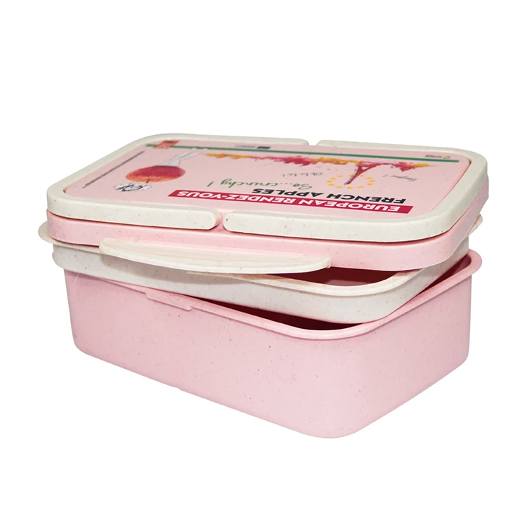 

Free sample easy take away food packaging lunch box pink school lunch box