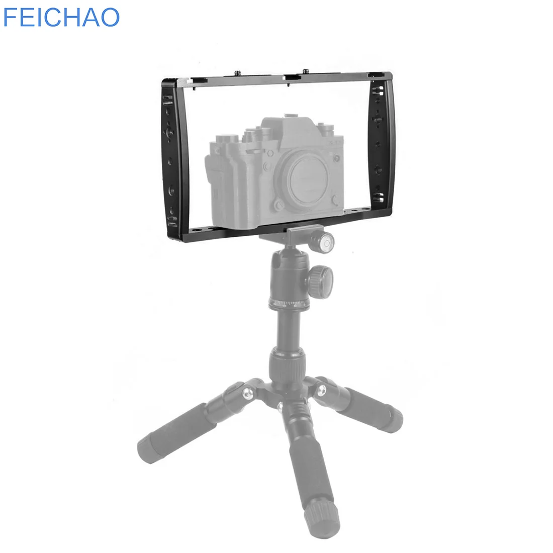 

Smartphone Video Rig Kit Filmmaking SLR Camera Vlog Dual Handheld Grip Bracket Stabilizer Phone for Gopro for iPhone Canon Nikon, Black/red