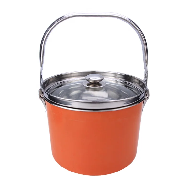 
Multifunctional 6.5L stainless steel cookware large energy saving camping cooking set outdoor 