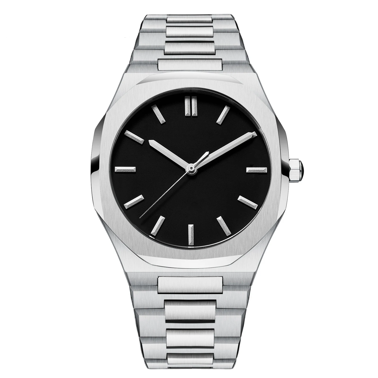 Watch wrist luxury watch custom new man watches steel silver case design watch brand wristwatch