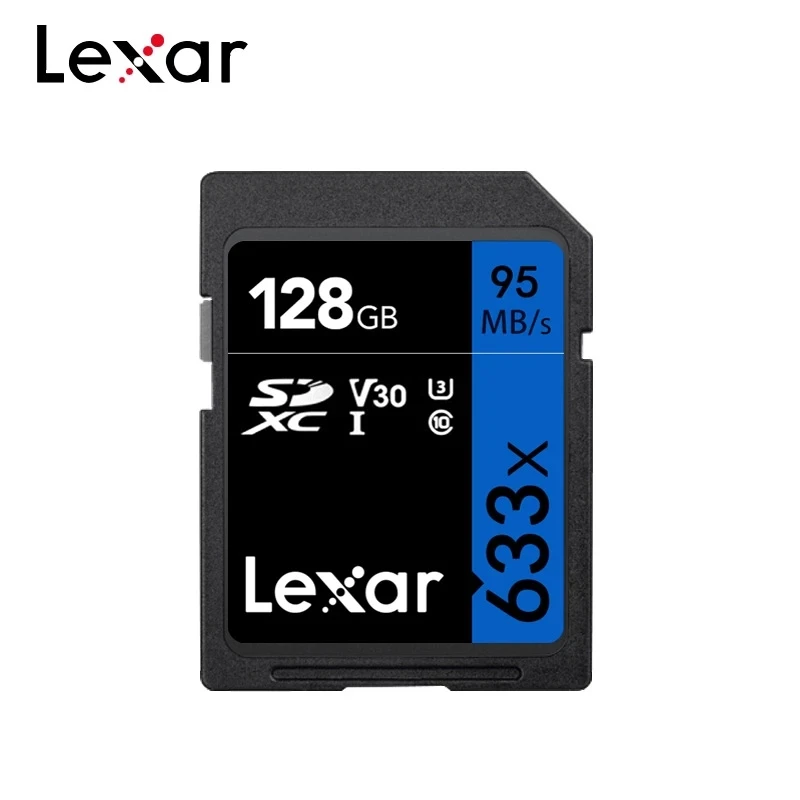 

Lexar SD Card 633x Original 95M/s 32GB U1 SDHC 64GB 128GB 256GB 512G U3 SDXC Class 10 Memory Card For 1080p 3D 4K video Camera