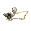 Wholesale make custom hard enamel lapel pin with chain