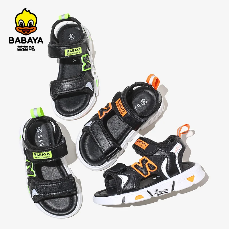 

36182 soft lighted boy sport use kids sandals 2021, Blue/yellow
