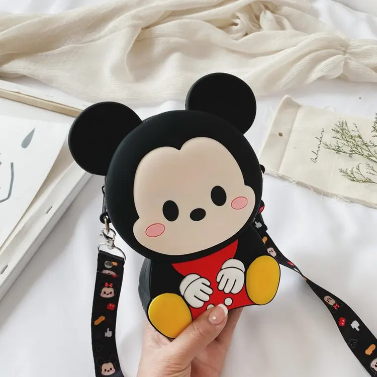 

2021 New children silicone bags mouse cartoon cute fashion birthday gifts girls messenger bags coin purse, As the pictures